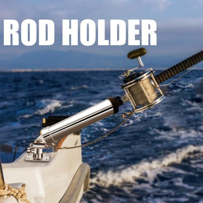 Made Set of 2 Fishing Rod Holder, 316 Stainless Steel Adjustable Fishing Pole Holder, Marine Deck Mount Trolling Rod Holder for Boat Ship Yacht - style: Style B-4178