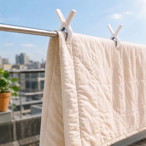 Towel Clips for Beach Chair, 10PCS Large Beach Towel Clips for Pool Cruise Boat Lounge Chair, Plastic Clothes Pins, Heavy-Duty Grip Beach Chair Chips Holder for Pool Beach Cruise Essentials Must Haves - color: White