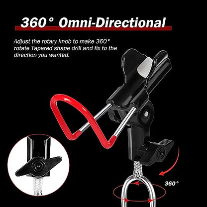 Upgraded Fishing Rod Holders - 2 Pack, 360 Adjustable, Bank, Beach, Ground Fishing Pole Stand - color: RED