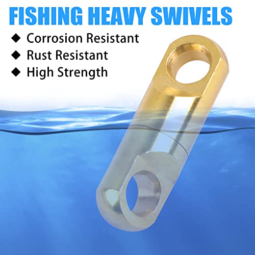 OROOTL Heavy Duty Barrel Swivels Saltwater Fishing Swivels Wind On Swivels for Big Game Fishing High Strength Stainless Steel Swivel Connector Tackle for Freshwater Fishing - size: 10.5mm_1500lb-10pcs