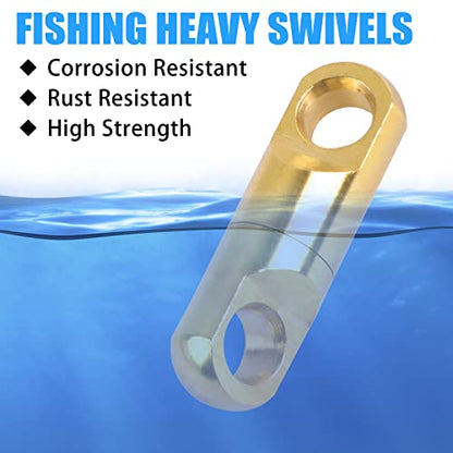 OROOTL Heavy Duty Barrel Swivels Saltwater Fishing Swivels Wind On Swivels for Big Game Fishing High Strength Stainless Steel Swivel Connector Tackle for Freshwater Fishing - size: 10.5mm_1500lb-10pcs