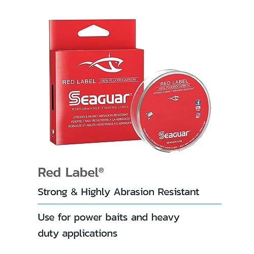 Seaguar Red Label Fishing Line for Power Baits & Heavy-Duty Applications, Freshwater, 100% Fluorocarbon, Clear, Multiple Sizes - size: 8lbs/1000yds