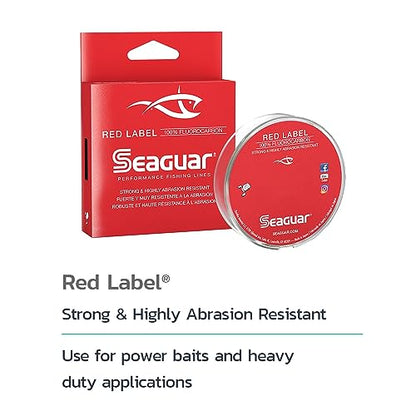 Seaguar Red Label Fishing Line for Power Baits & Heavy-Duty Applications, Freshwater, 100% Fluorocarbon, Clear, Multiple Sizes - size: 20lbs/1000yds
