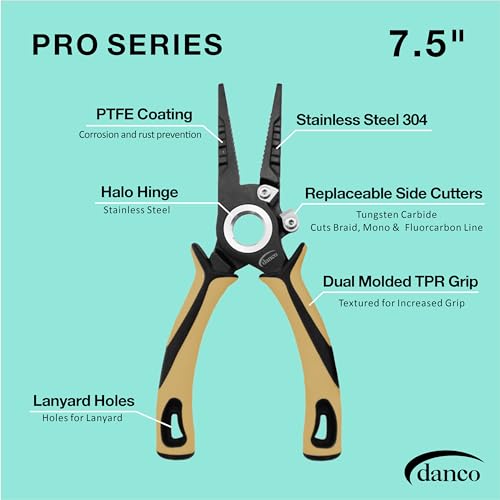Gambler danco 7.5" PRO Series Pliers 304 Forged Stainless Steel - color: Sandstorm