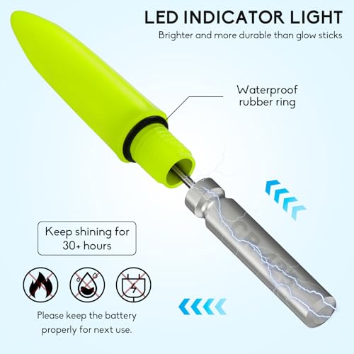 QualyQualy 4PCS Lighted Slip Bobbers Fishing Floats Glow in the Dark Spring Bobber for Crappie Walleyes Fishing - color: 2in - 4pcs
