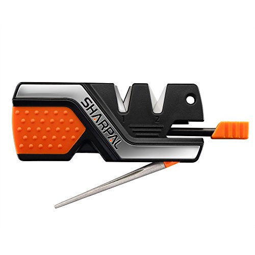 SHARPAL 101N 6-in-1 Pocket Knife Sharpener & Survival Tool | Diamond Sharpening Rod, Fire Starter Ferro Rod, Whistle, Sharpens Straight & Serrated Blades, Repairs & Hones Knives - style: 1-Pack