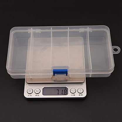 5 Compartment Fly Lure Box-Fishing Tackle Storage Case for Spoons Hooks Baits-Plastic Lure Container with Secure Closure