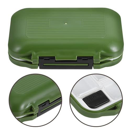 Luxshiny Waterproof Fishing Tackle Box Small Utility Storage Organizer with Thicker Plastic for Lures Hooks, Portable Fishing Accessory Container Suitable for Freshwater and Saltwater