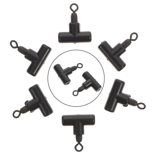 Mikinona 15pcs Shaped Fishing Rolling Rings Heavy-Duty Swivel Connectors Fishing Tackle Accessories for Saltwater and Freshwater Anglers