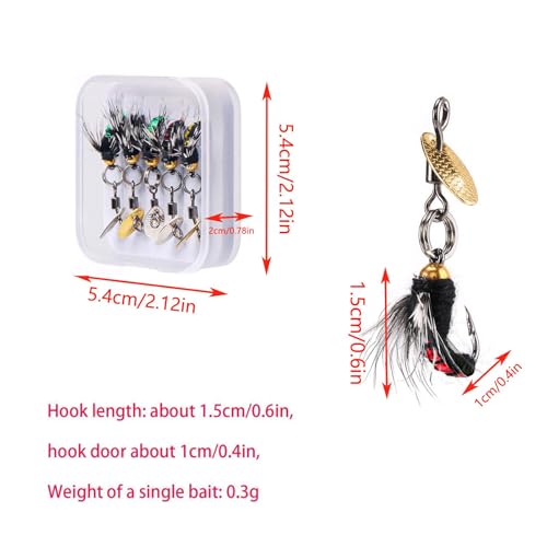 Fly Fishing Lures Kit Fishing Fly,Fly Fishing Kit Fly Fishing Lures,Handmade Lures Assortment Kit Artificial Bait Hooks for Bass Trout Salmon Fishing,Suitable for Freshwater and Saltwater - size: Bionic Poisonous Fly (Revised Version)