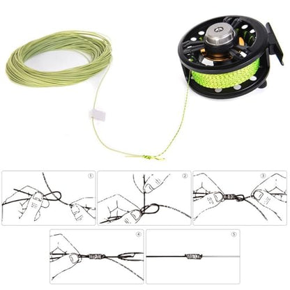 2PCS 164ft Fly Fishing Line – 8-Strand Line Floating Backing for Freshwater & Saltwater, High-Visibility Colors - color: Yellow&Black-20lb