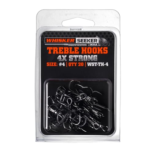 4X Catfish Treble Hooks - size: Size 4