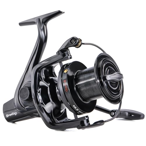 Sougayilang Saltwater Spinning Reel – Up to 38LBs Max Drag Big Game Fishing Reel, Graphite Frame Surf Fishing Reels, 4.6:1 Gear Ratio Heavy Long Casting Inshore Offshore Saltwater Reel - color: MLS12000
