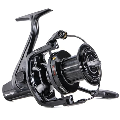 Sougayilang Saltwater Spinning Reel – Up to 38LBs Max Drag Big Game Fishing Reel, Graphite Frame Surf Fishing Reels, 4.6:1 Gear Ratio Heavy Long Casting Inshore Offshore Saltwater Reel - color: MLS12000