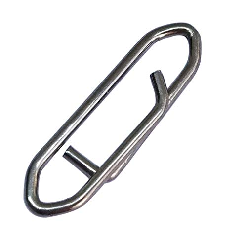 50 PCS Fishing Clips Stainless Steel Strength Fast Snap Clip Fishing Clips Connector Easy Quick Change Lure Snaps for Freshwater Saltwater - size: M-70LB-50PCS
