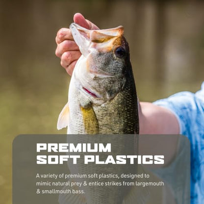 Googan Squad Mondo Kit Bass Fishing Lure Sets for Largemouth & Smallmouth Bass – Includes Premium Tackle & Mystery Box Essentials - color: Black Series