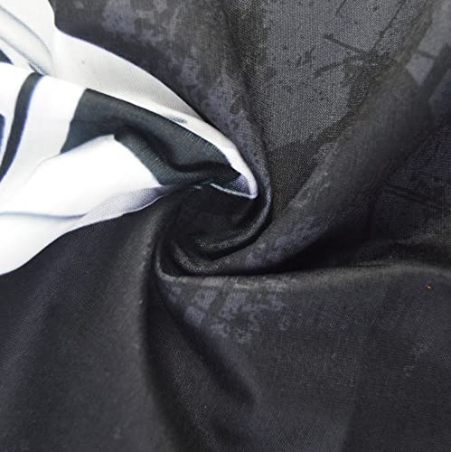 Obacle Bandana Face Mask Neck Gaiter Tube Mask Men Women for Sun Dust Protection - color: Men Black White Face Smile