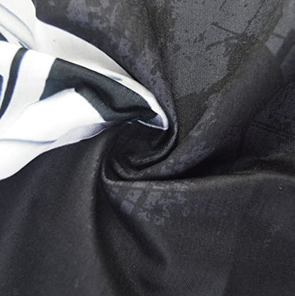 Obacle Bandana Face Mask Neck Gaiter Tube Mask Men Women for Sun Dust Protection - color: Men Black White Face Smile