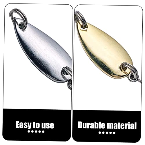 balacoo 20pcs Metal Fishing Lure Blades Gold Silver DIY Spinner Bait for Bass Fishing Lightweight and Easy to Use for Enthusiasts