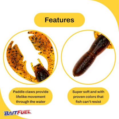BAITFUEL Baby PACA Craw - color: Sun Perch