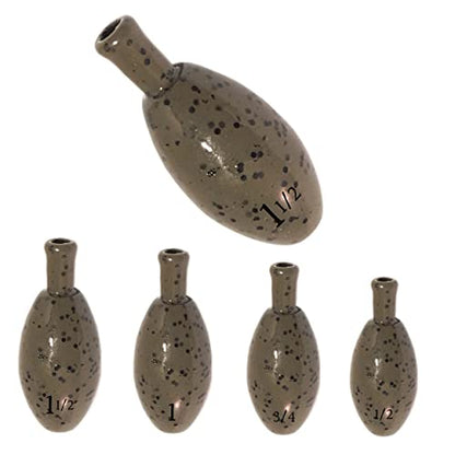 Reaction Tackle Tungsten Punch Weights for Bass Fishing - Heavy Cover Punch Rig Sinkers - Size Stamped Freshwater and Saltwater - color: Green Pumpkin, size: 1 Oz (4-Pack)