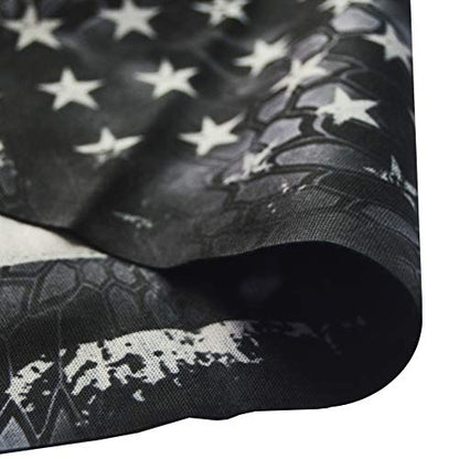 Obacle Bandana Face Mask Neck Gaiter Tube Mask Men Women for Sun Dust Protection - color: Us Flag Black Red Line