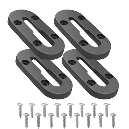Kayak Track Rail - Low Profile Design for Fishing Rod,Cup Holders and Paddle Holders | High-Strength Nylon & Stainless Steel 304 | Kayak Accessories Mount Track & Rail System for Kayak - style: 4inch,4pcs