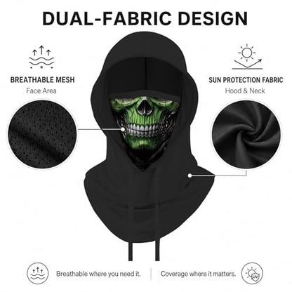 Skull Balaclava Hat for Women Men Sun UV Protection Summer Cooling Full Face Mask Cycling Hiking Fishing Outdoor Sports - color: Skull 04