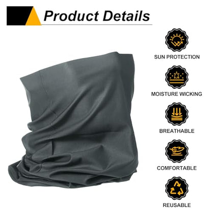HARFINGTON Summer Cooling Neck Gaiter Sun Protection Face Mask Fishing Necks Gaiter Unisex for Cycling Outdoor Sports - color: Deep Gray