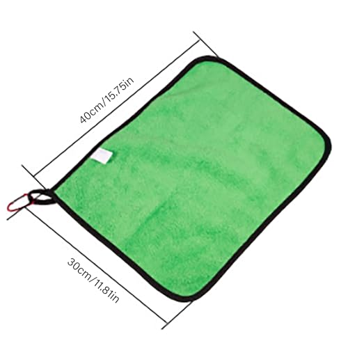 Microfiber Fishing Towel with Clips Thickened Fishing Cleans Towel Outdoor Cleans Tools Hands Easy to Use Hiking Equipment - color: Blue