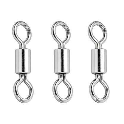 QISHUO High Strength Fishing Swivel Saltwater Heavy Duty Barrel Swivel Snap Stainless Steel Swivels Fishing Connect SUS304 - size: Size #5 (132lb) 50pcs