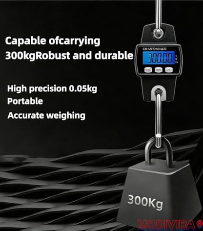 Digital Crane Scale Bow Draw Weight Scale LCD-Digital Electronic Aluminum Alloy Shell Weight 660lb Hanging Weight Scales Portable Travel for Fishing Outdoor as Other Occasions (Black) - color: Black