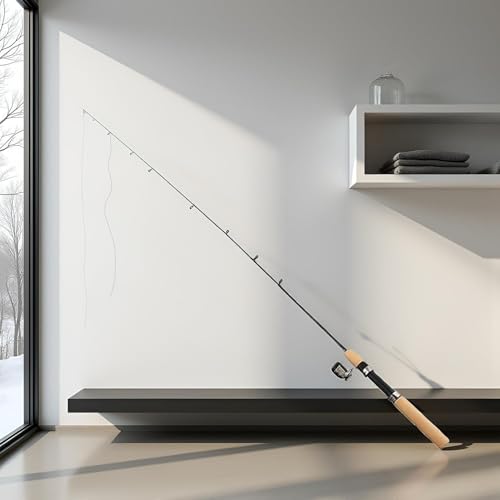 Ice Fishing Rod Reel Combo, 30 in Fiberglass Rod, EVA Handle, Ultra-Light, Without Reel, Useful and Practical Fishing Rod and Reel Combos Hunting and Fishing ﻿