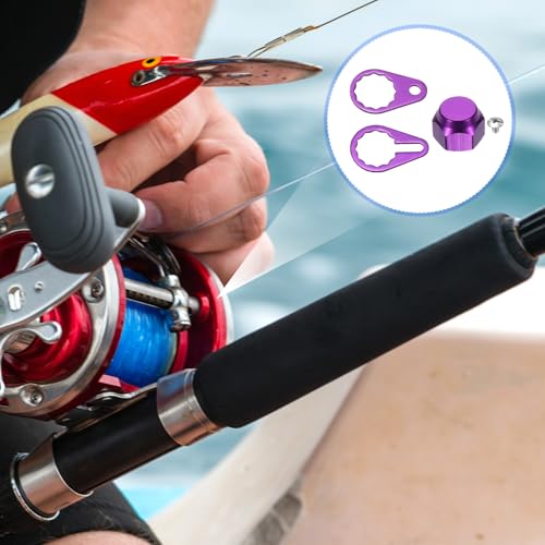 Fishing Reel Screw Nut Caps, Right Handle Locking Plate Nut Replacement Part - color: Purple, size: M8
