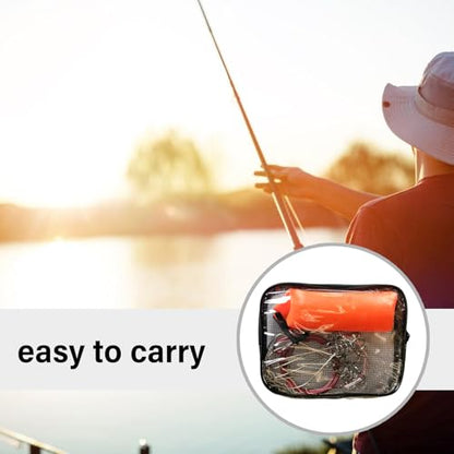 Fish Buckle Stringer Rope Stainless Steel 5m 10m Lanyard Live Fish Belt Fishing Tackle Stringer with Floats - style: B