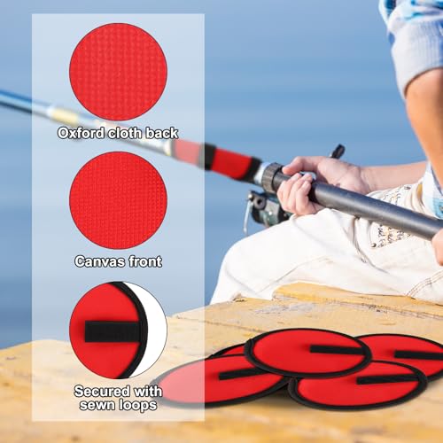 BOXOB 8pcs Fishing Lure Covers, 5.91 Inch Fishing Hook Covers Fish Pole Sleeve Fish Bait Gloves Protectors Wraps Essential Gear for Fishermen Gift