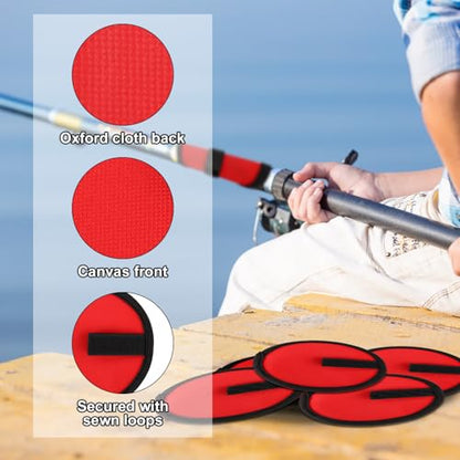 BOXOB 8pcs Fishing Lure Covers, 5.91 Inch Fishing Hook Covers Fish Pole Sleeve Fish Bait Gloves Protectors Wraps Essential Gear for Fishermen Gift