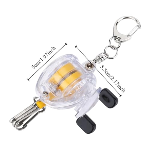 48cm Retractable Fishing Reel Keychain Steel Wire Belt Clip Lock for Fishing Accessories Secure Angler Gear Holder‌