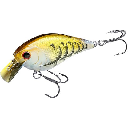 Lucky CRAF LC 1.0, Silent, Crankbait, Squarebill, Freshwater Fishing Gear, Tournament Winning, Champion Bait, Fishing Accessories, Fishing Tackle - color: 516 All Green Purple Craw