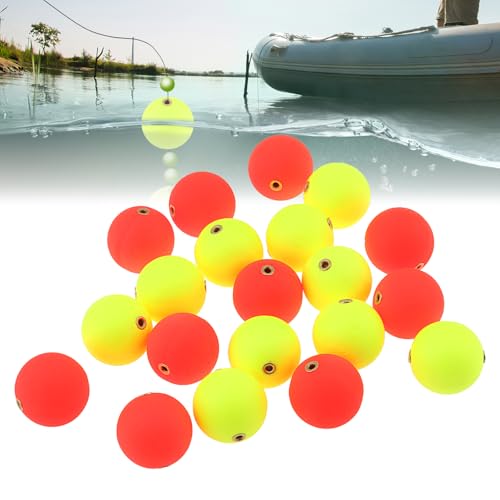 20pcs Fishing Bobber Foam Slip Bobbers, Slip Foam Floats Fishing Float, Buoy Floats Rig Stoppers for Crappie Trout Bass Panfish Walleyes