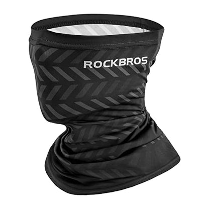 ROCKBROS Cooling Neck Gaiter Face Mask Fishing Scarf Face Cover for Men Women - color: Black 1