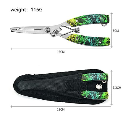 Fishing Pliers, Fishing Accessories Saltwater Fishing Gear Fishing Pliers Hook Remover Split Ring, Fly Fishing Tools Set, Fishing Pliers Saltwater, Fishing Gifts for Men