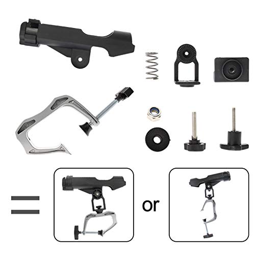 Croch Fishing Rod Holder Boat Rods Holder Folding Holder with Large Clamp Opening 360 Degree Adjustable Fishing Rod Racks Fishing Rod Holder 2 pcs