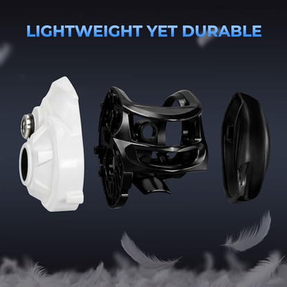 Fishdrops Luna Baitcasting Reels Lightweight & Smooth Design, 12.12 LB Max Drag, Classic Gear Ratio 6.3:1 Low Profile Bait Caster, Anti-Corrosion Baitcasting Fishing Reels - color: Left Hand