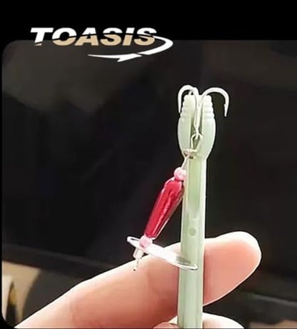 Toasis Plastic Fishing Hook Disgorger 2pcs Fish Hook Remover Tools - color: Red & Yellow