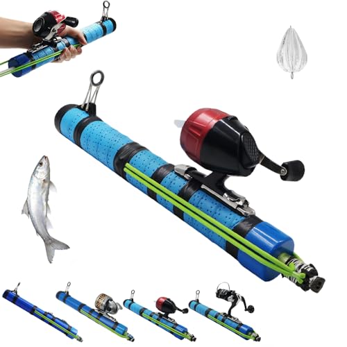 SUFFUSE Fishing Rod, Portable Catapult Lure Fishing Tools, Saltwater and Freshwater Great Gear for Traveling - color: Package C