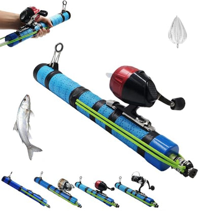 SUFFUSE Fishing Rod, Portable Catapult Lure Fishing Tools, Saltwater and Freshwater Great Gear for Traveling - color: Package C