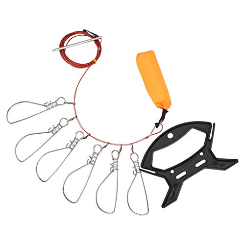 Fishing Lock Buckle Stainless Steel Live Fish Stringer Lock for Easy Fish Handling and Release Fishing Tackle Accessories for Fishermen Material:Stainless Steel,Size:3.5m,Applicable Scene:Boat