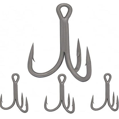 4X-Treble-Hooks-Saltwater-Big-Game-Fishing-Hooks Ultra Strong Stainless Size 3/0 1/0 2/0 4/0 5/0 - size: 2/0 Pack of 5