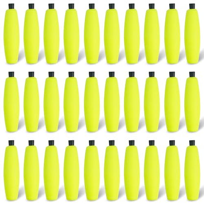 SILANON Peg Floats Fishing Bobbers,Foam Cigar Fishing Floats Bobbers Catfish Floats Slip Fishing Cork Bobbers with Pipe Plug for Catfish Santee Rig Freshwater Saltwater Fishing - size: 2 inch, style: Yellow-30pcs